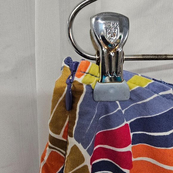 Vintage Talbots Blue Green Kaleidoscope A-line Peasant Skirt Boho 14 - Picture 4 of 10